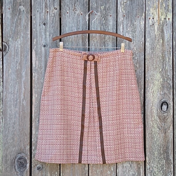 INC Tweed-y Retro Midi Skirt -14- NWT - Picture 2 of 16